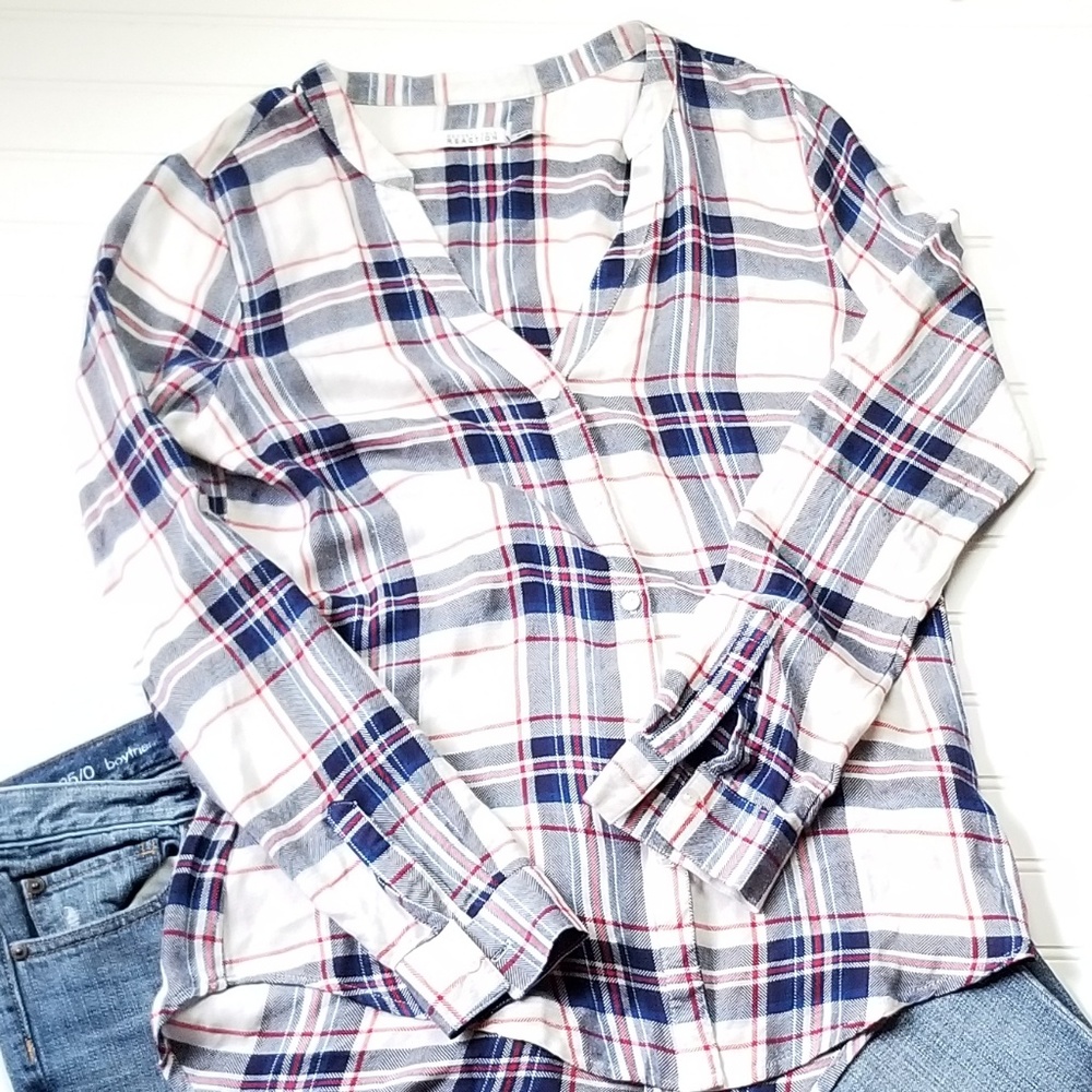 Kenneth Cole Reaction Plaid Shirt S
